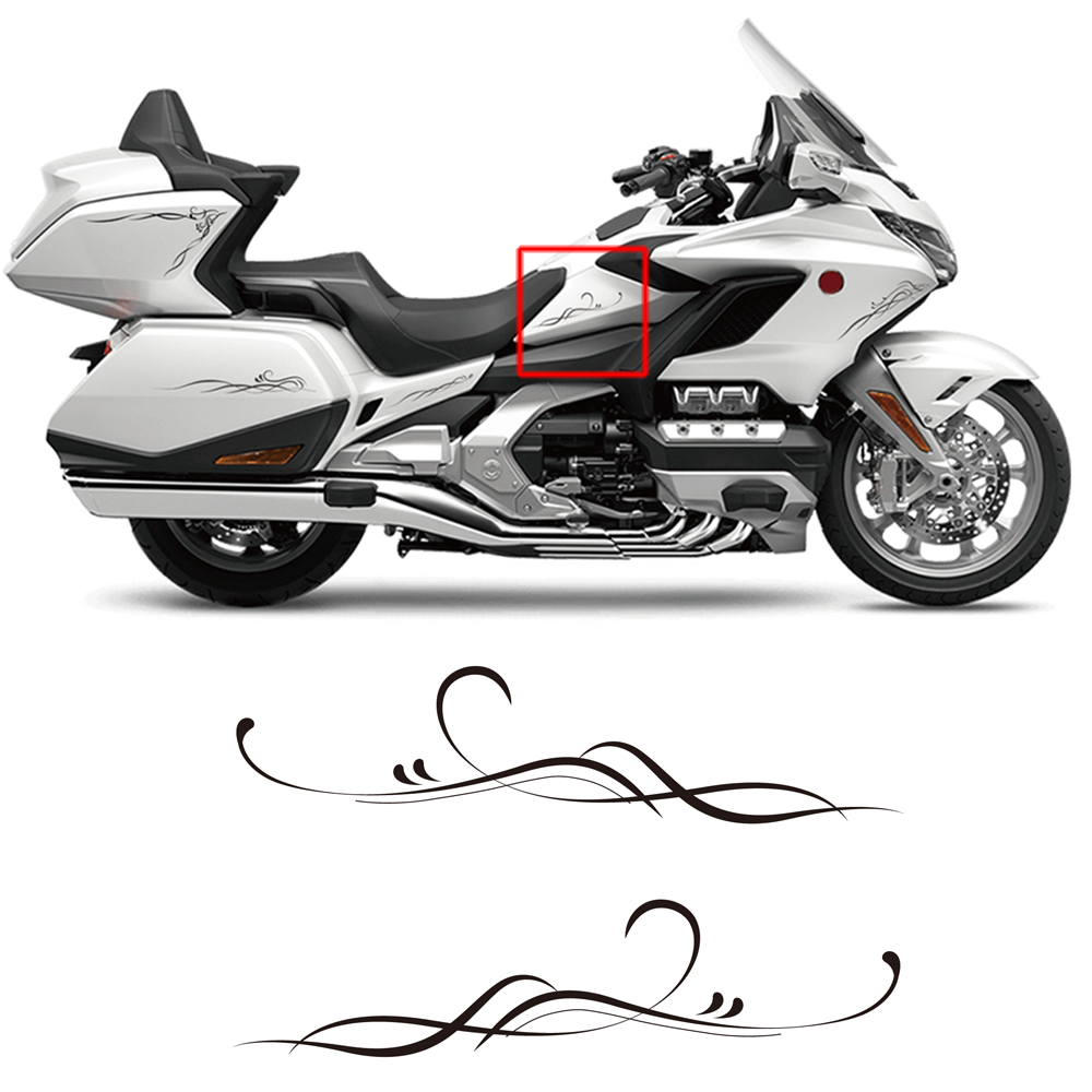Panical Classic Retro Pattern DIY Self-Adhesive Decorative Decal Universal Fit Multiple Motorcycle