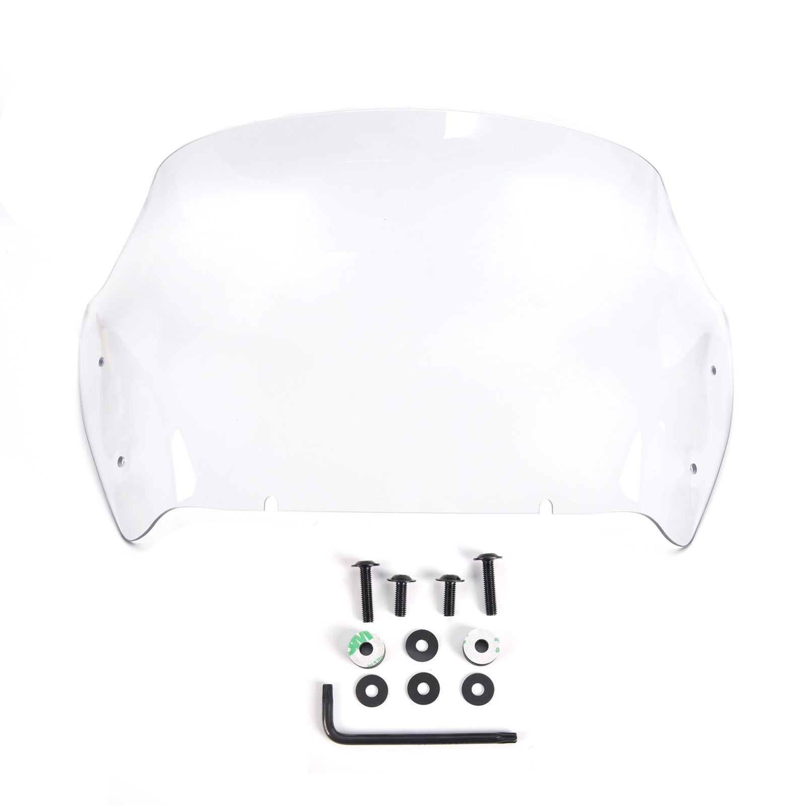 Panical 12 Inch Tall Hardened PC&PMMA Windshield Air Fairing Windscreen Fit 2024-2026 Harley Road Glide Clear Replacement Wind Deflector