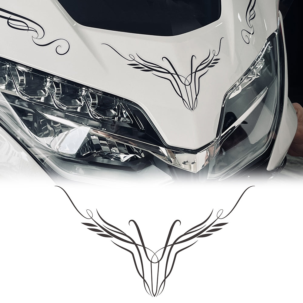 Panical Classic Retro Pattern DIY Self-Adhesive Decorative Decal Universal Fit Multiple Motorcycle
