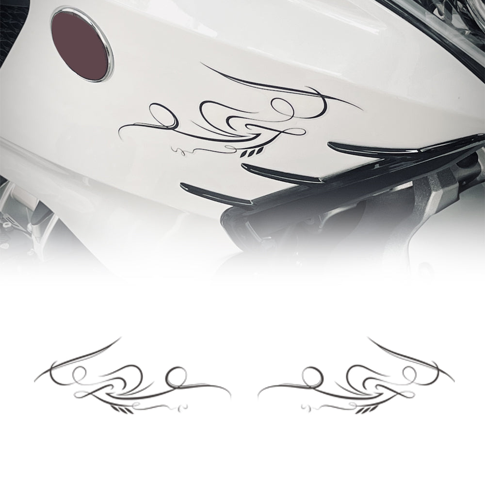 Panical Classic Retro Pattern DIY Self-Adhesive Decorative Decal Universal Fit Multiple Motorcycle