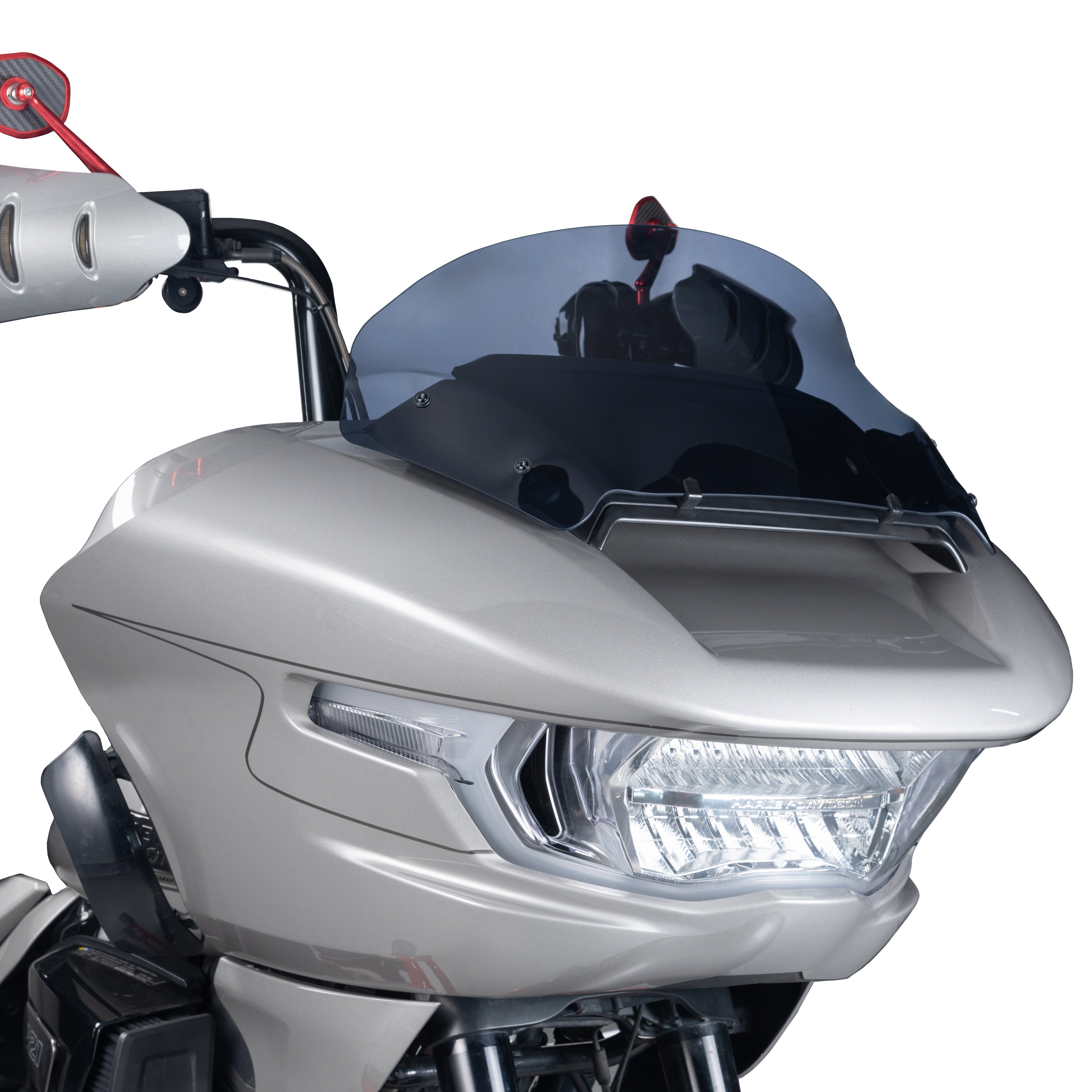 Panical 10.5 Inch Short Hardened PC&PMMA Windshield Air Fairing Wind Deflector Fit 2024-2026 Harley Road Glide Motorcycle