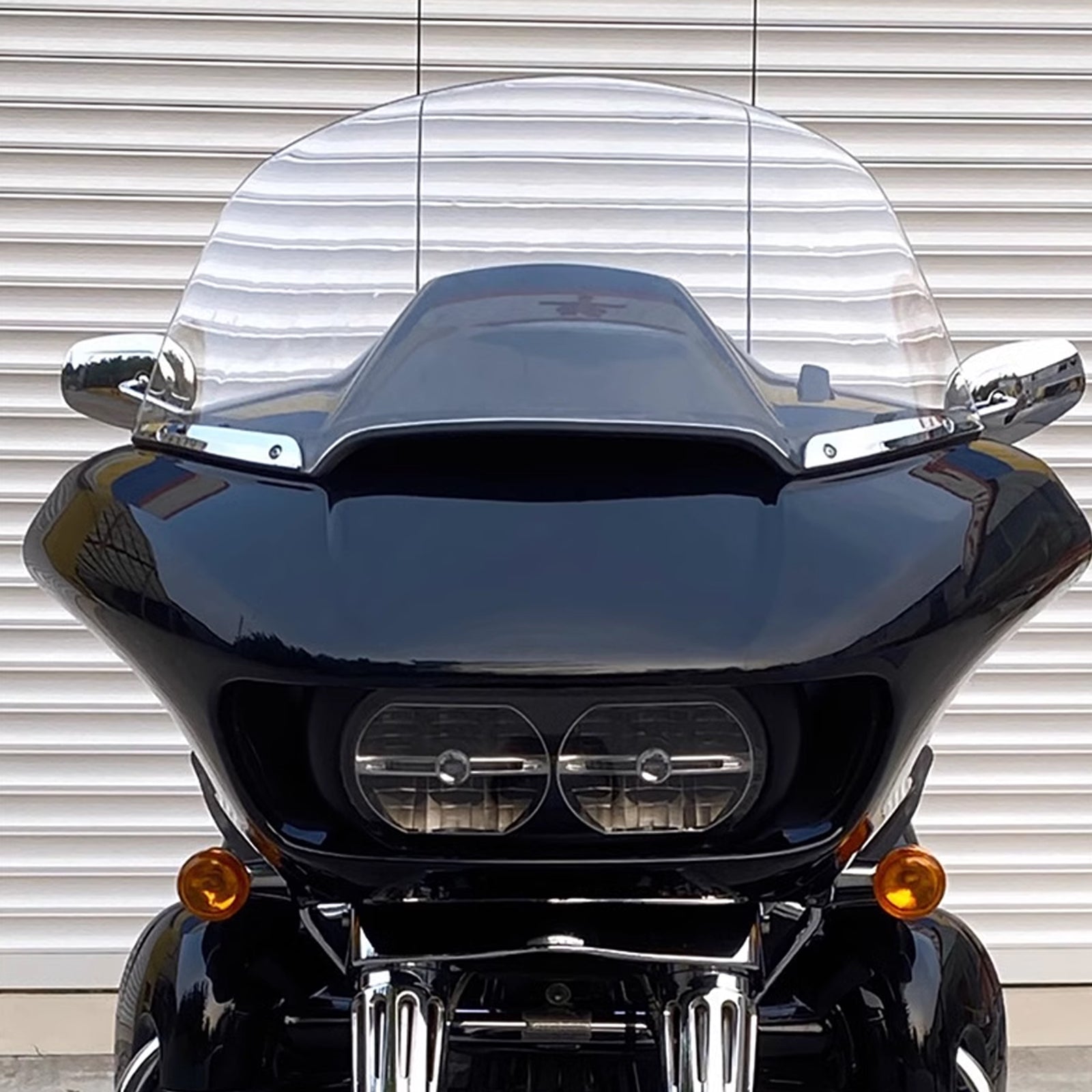 Panical 14.5-inch high-hardness anti-fog windshield for 2015-2024 Harley-Davidson Road Glide dual-headlight models.