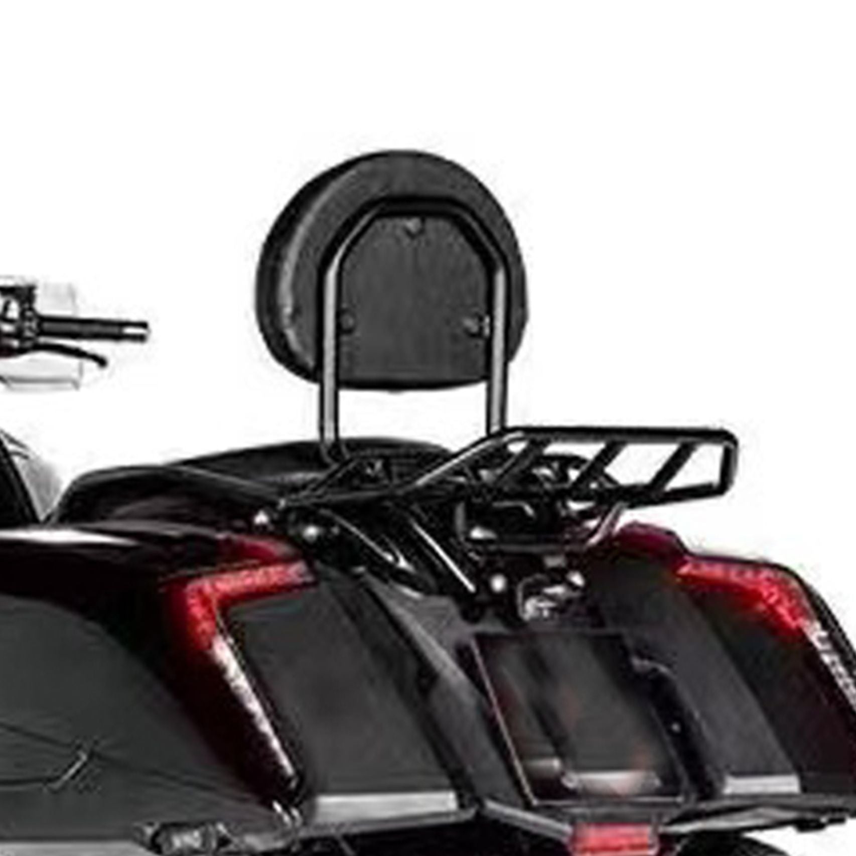 Panical Motorcycle Passenger Backrest Pad Post Mat Rest Travel Rack Set For BMW K1600B Bagger 2018-2023 Black Back Cushion