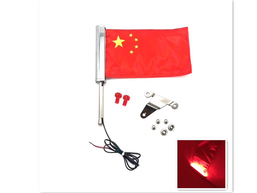 Motorrad Stamm LED Licht Bar Runde Flagge Set Halterung Für Honda Gold Wing 1800 GL1800 Links L 304 Edelstahl 2018-2020