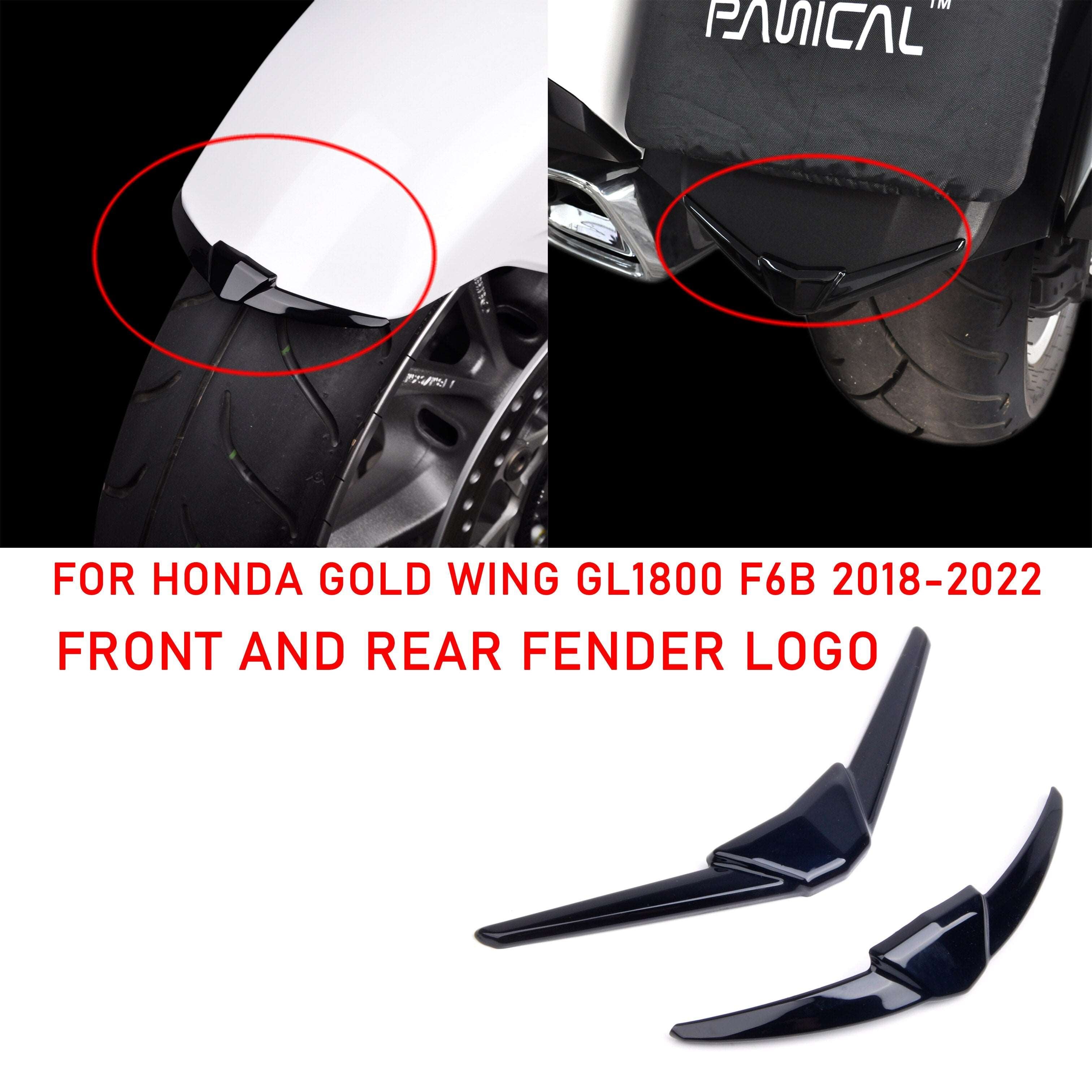 PANICAL Motorcycle Accessories Front Rear Black Trim Kit For Honda Gold Wing 1800 F6B GL1800 2018 2019 2020 2021 2022 2023 ABS