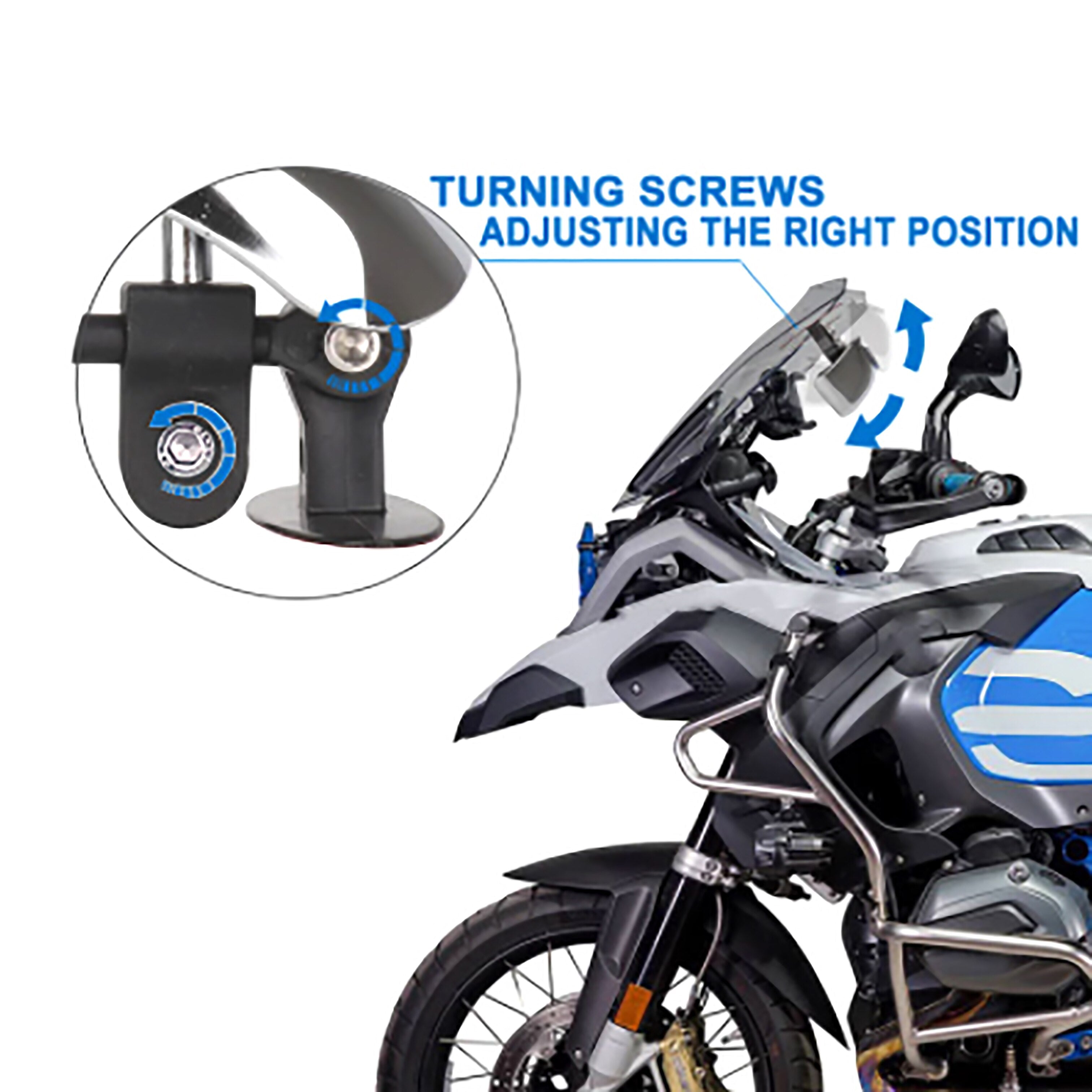 PANICAL Universal Motocross Safety Windscreen 180+ Degree Wide Angle Rearview Mirrors Accessories