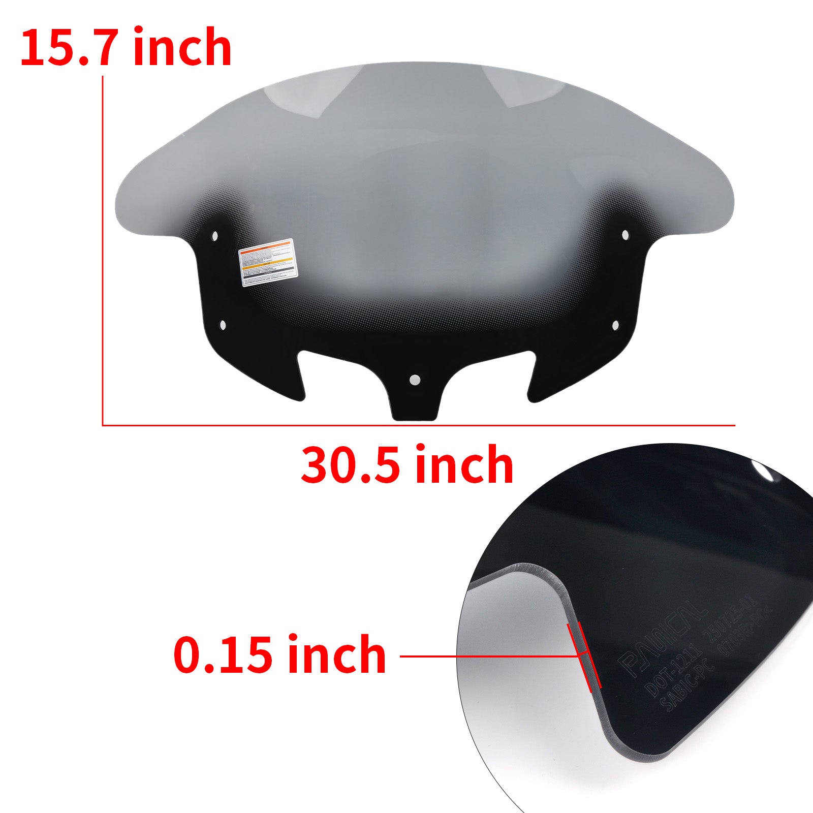 Panical Motorcycle Adjustable Windshield Windscreen Spoiler Fairing Oversized Clear For Indian Chief Road Master 2014-2026