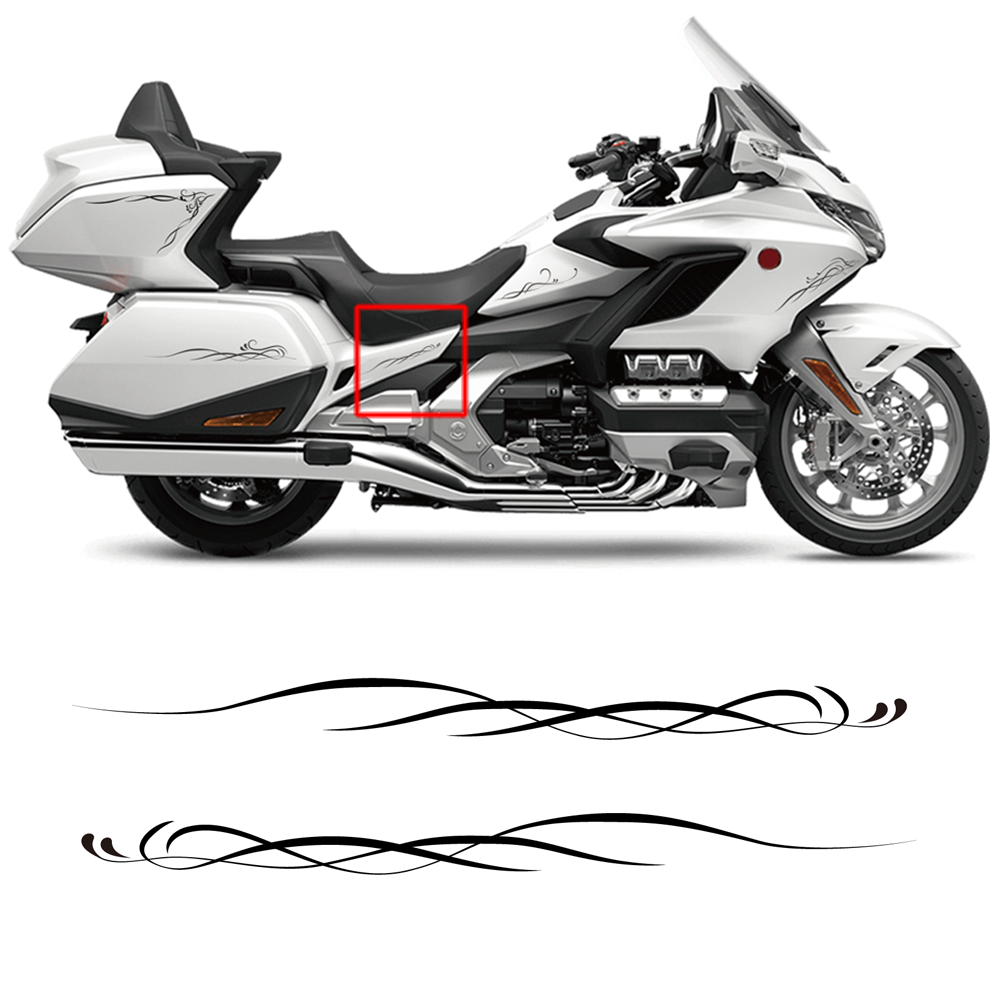 Panical Classic Retro Pattern DIY Self-Adhesive Decorative Decal Universal Fit Multiple Motorcycle