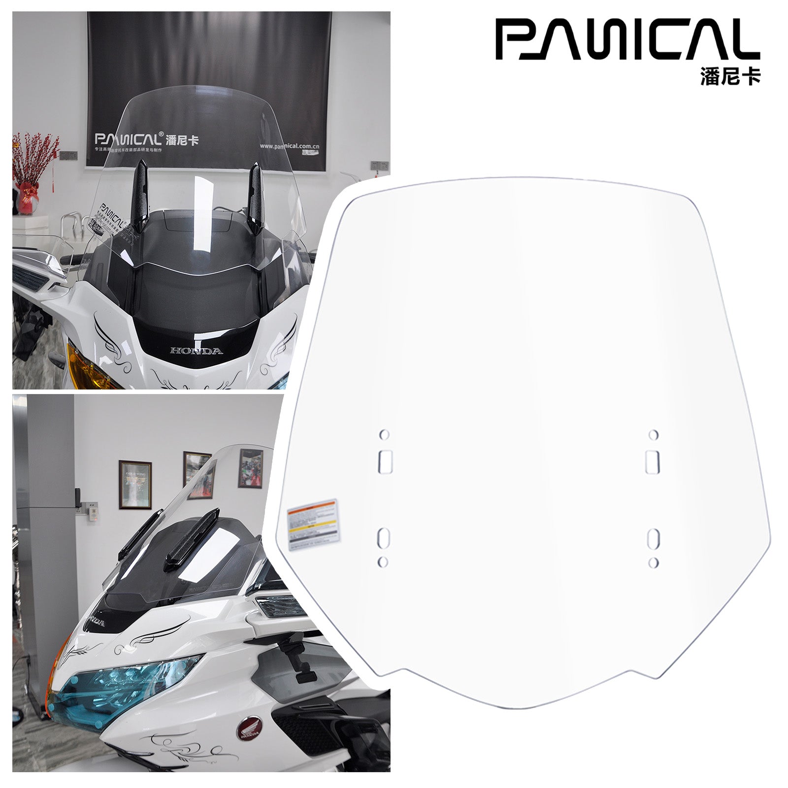 Panical Front Windshield Wind Deflector Spoiler Fairing For Honda Gold Wing GL1800 GL1800B F6B 2018-2026 PC Hardened