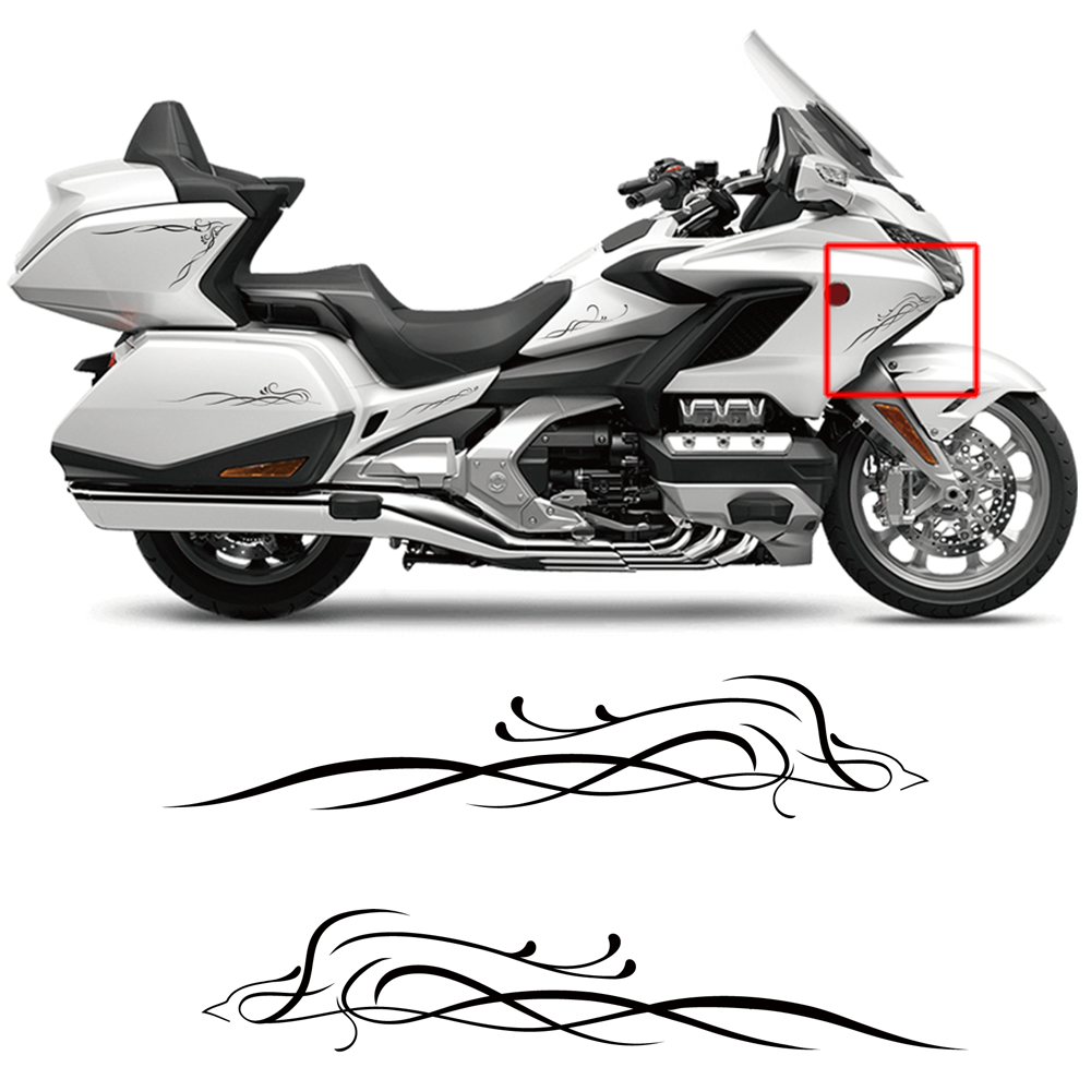Panical Classic Retro Pattern DIY Self-Adhesive Decorative Decal Universal Fit Multiple Motorcycle