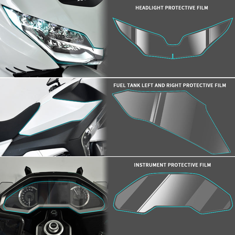 Motorcycles Resist Film Headlamp Protective Cover For Honda Gold Wing 1800 GL1800 Headlight Dashboard Protection Cover 2018-2026