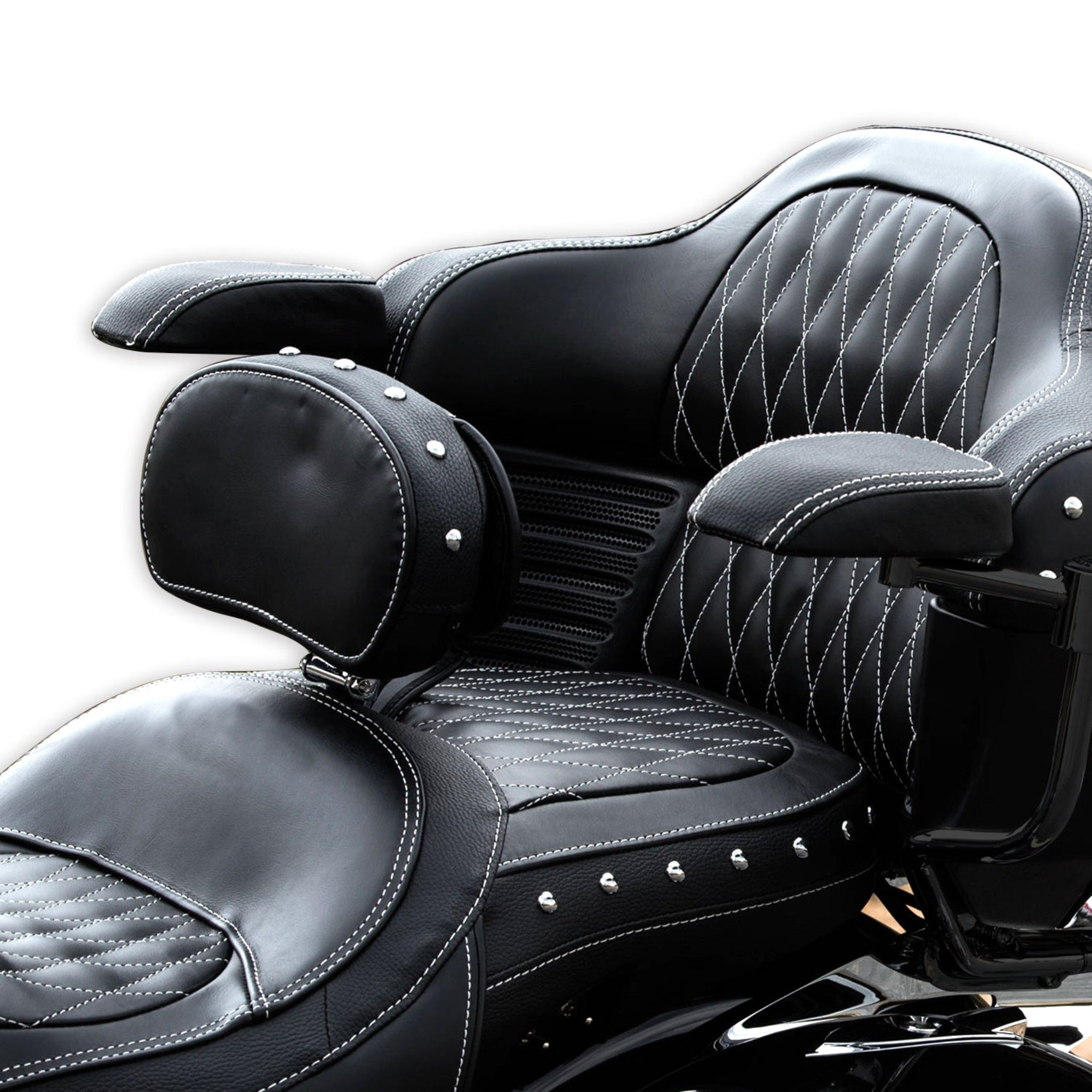 Panical For INDIAN Roadmaster INDAN pursuit passenger armrest is blackPanical  Pursuit passenger armrest  for2014-2024 Indian Highway Mater passenger Handrail BLACK and Brown