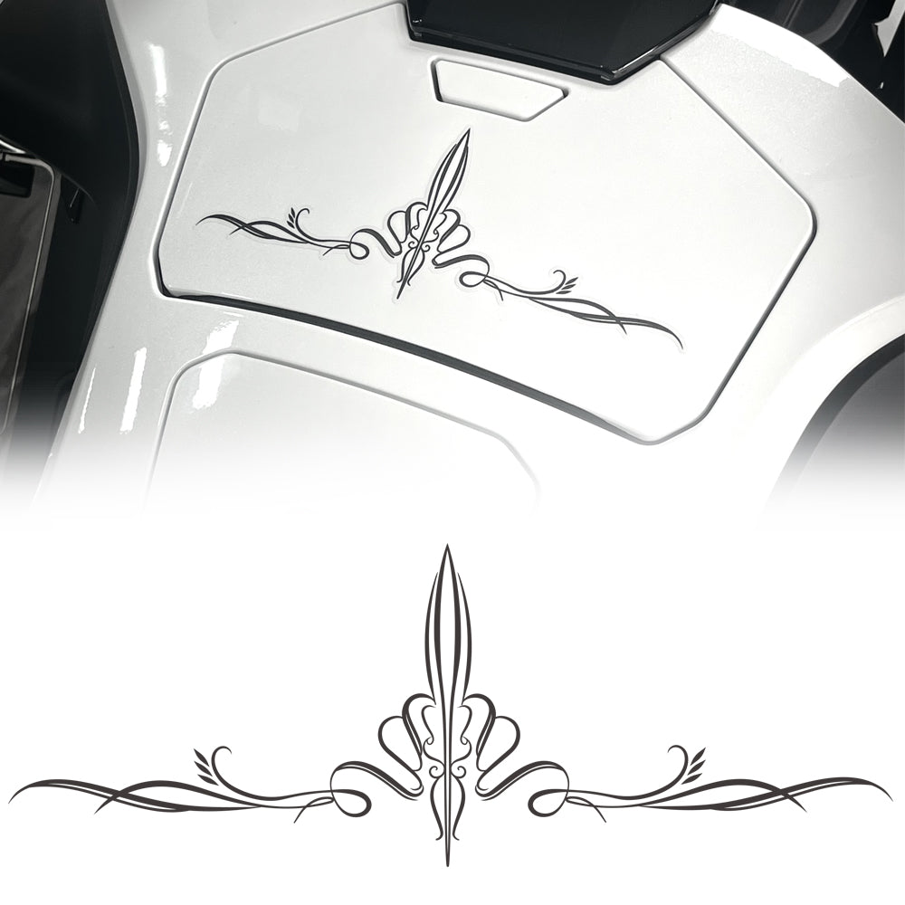 Panical Classic Retro Pattern DIY Self-Adhesive Decorative Decal Universal Fit Multiple Motorcycle