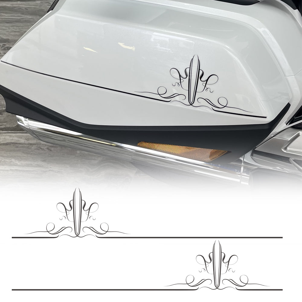Panical Classic Retro Pattern DIY Self-Adhesive Decorative Decal Universal Fit Multiple Motorcycle