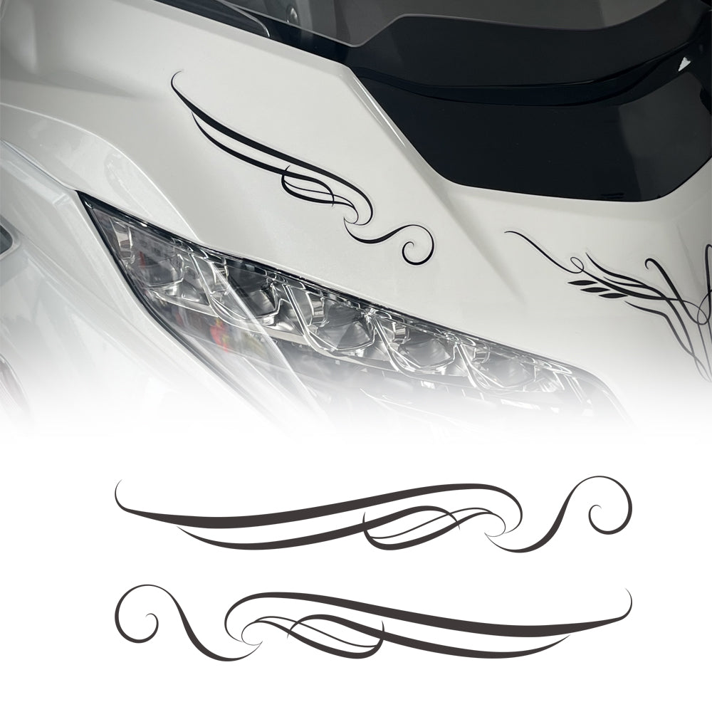 Panical Classic Retro Pattern DIY Self-Adhesive Decorative Decal Universal Fit Multiple Motorcycle