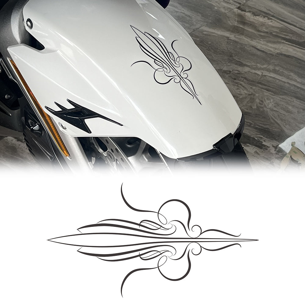 Panical Classic Retro Pattern DIY Self-Adhesive Decorative Decal Universal Fit Multiple Motorcycle