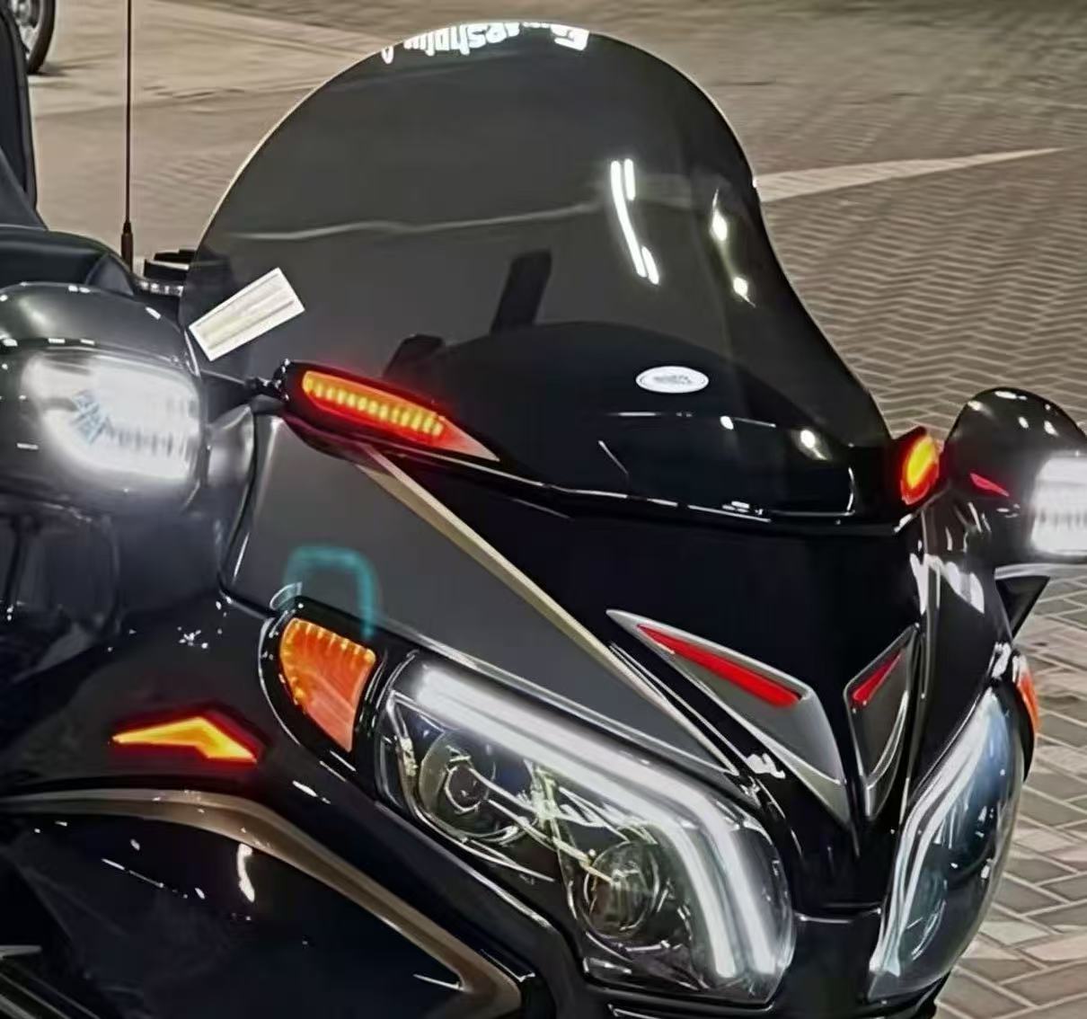 Panical Windshield Baffle Cafe Racer Hardened Layer Strong Protection 2013-2017 For Honda Gold Wing GL1800B F6B