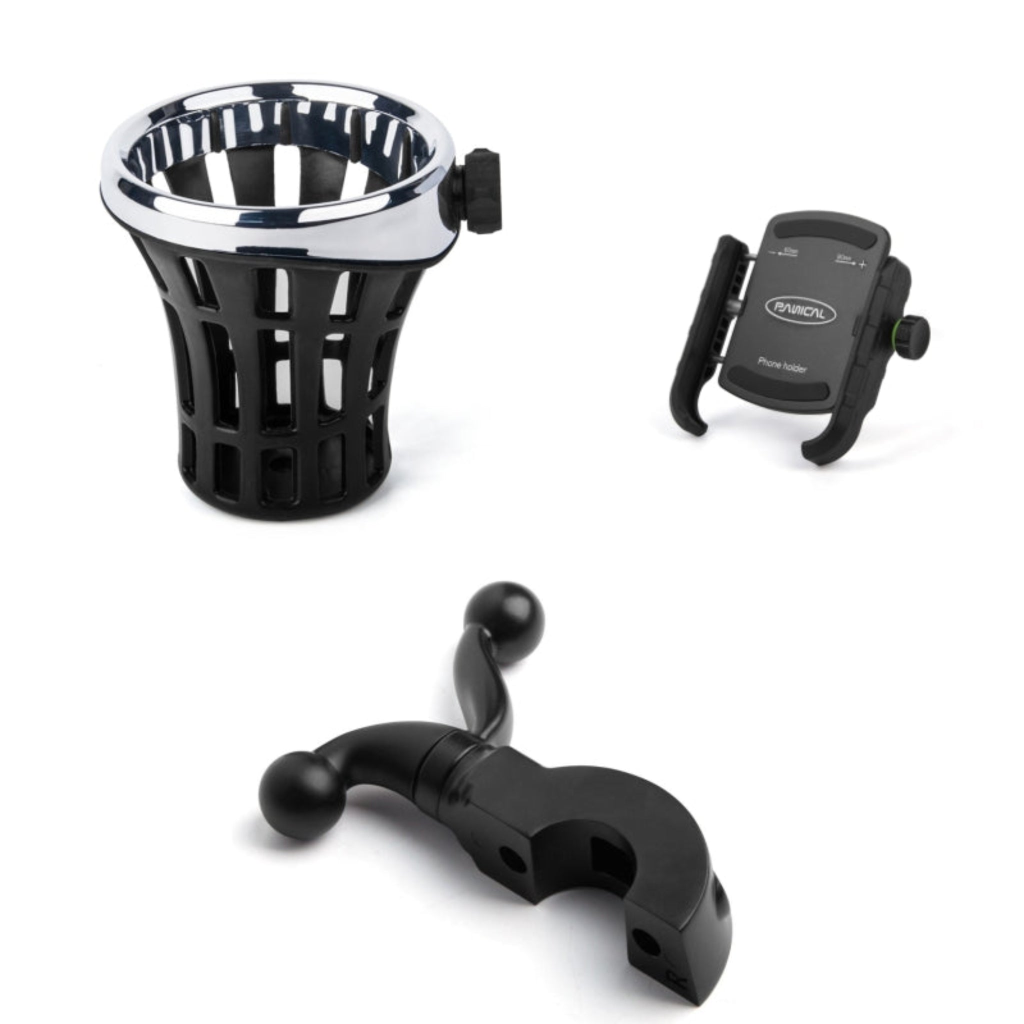 Panical Motorcycle Handlebar Side Accessory Mount Holder Bracket Adapter For 1500 GL1800 F6B 1988-2023