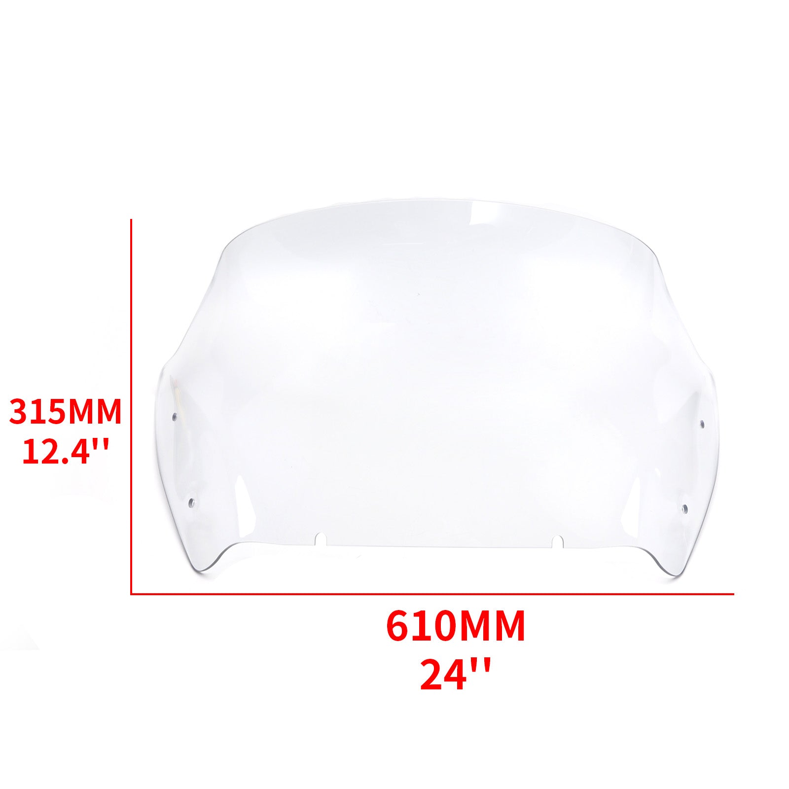 Panical 12 Inch Tall Hardened PC&PMMA Windshield Air Fairing Windscreen Fit 2024-2026 Harley Road Glide Clear Replacement Wind Deflector
