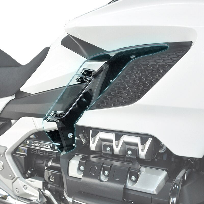 Panical Smoke Gray Adjustable Air Deflector Windshield Leg Guards Fairings for Honda Goldwing GL1800 GL1800B F6B 2018-2023 PC Nondestructive iInstallation