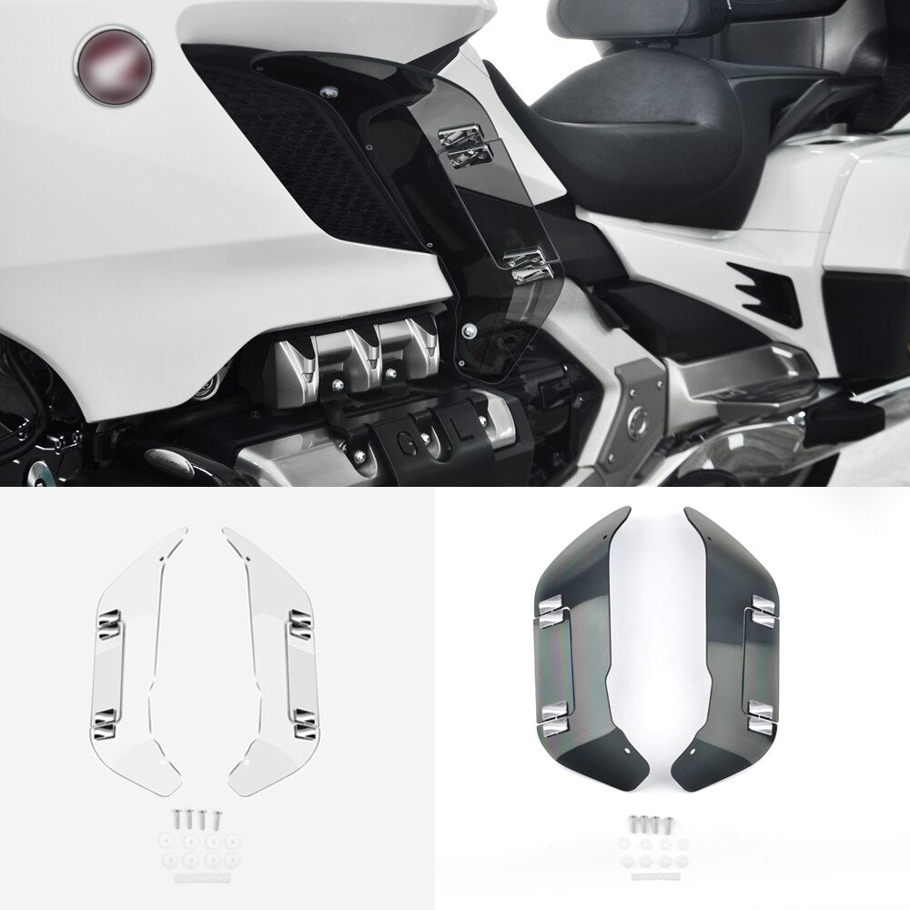 Panical Smoke Gray Adjustable Air Deflector Windshield Leg Guards Fairings for Honda Goldwing GL1800 GL1800B F6B 2018-2023 PC Nondestructive iInstallation
