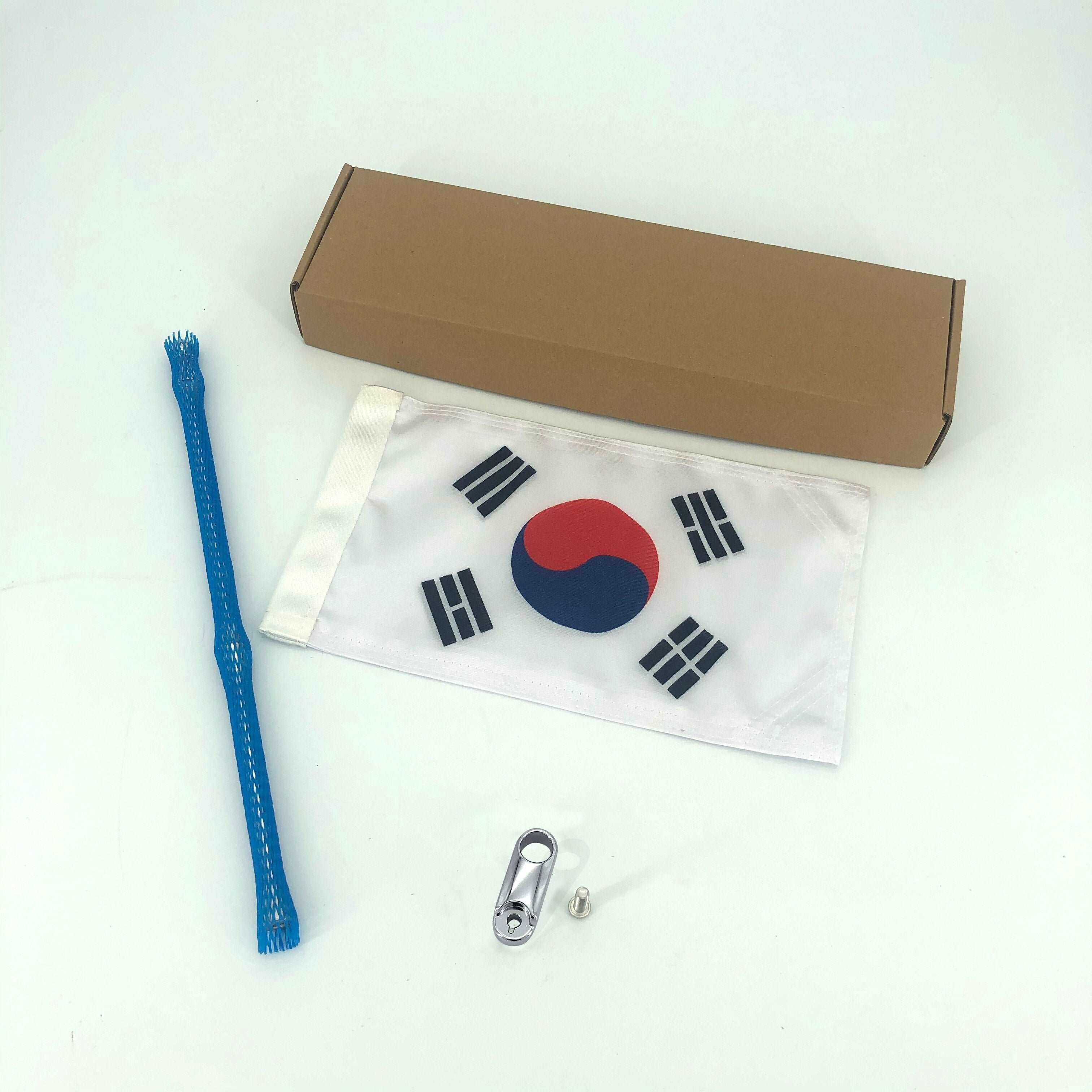 General Motorcycle Round Column Antenna Flag Set For Honda Gold Wing BMW Harley Glide Yamaha Indian 15mm