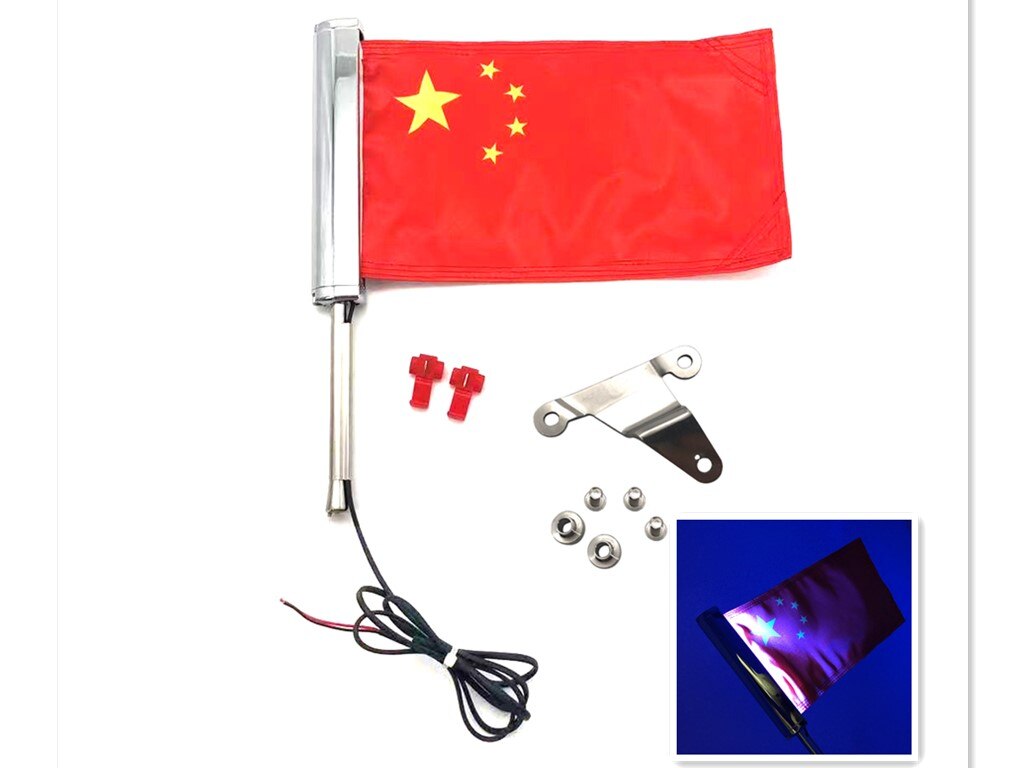 Motorrad LED Licht Bar Runde Flagge Set Halterung Für Honda Goldwing 1800 GL1800 Rechts R 304 Edelstahl 2018 2019 2020 