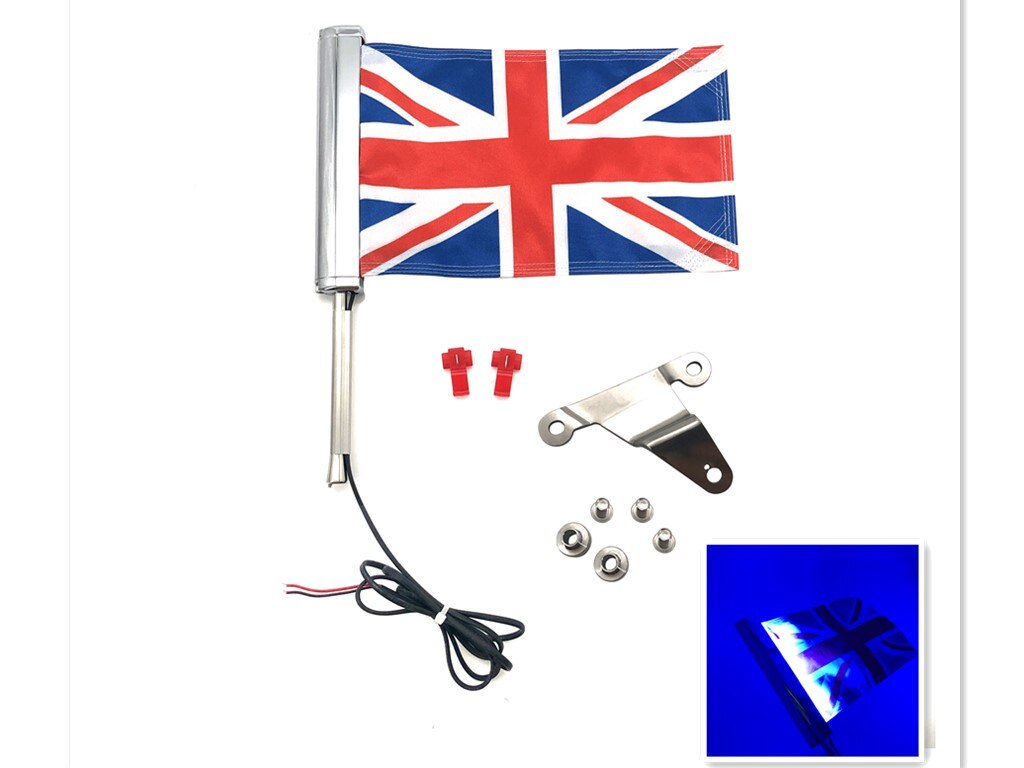 Motorrad LED Licht Bar Runde Flagge Set Halterung Für Honda Goldwing 1800 GL1800 Rechts R 304 Edelstahl 2018 2019 2020 