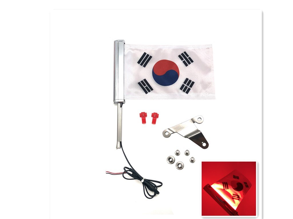 Motorrad LED Licht Bar Runde Flagge Set Halterung Für Honda Goldwing 1800 GL1800 Rechts R 304 Edelstahl 2018 2019 2020 