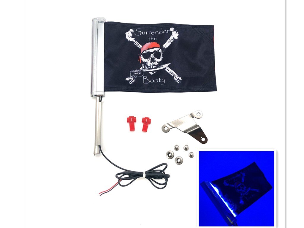 Motorrad LED Licht Bar Runde Flagge Set Halterung Für Honda Goldwing 1800 GL1800 Rechts R 304 Edelstahl 2018 2019 2020 