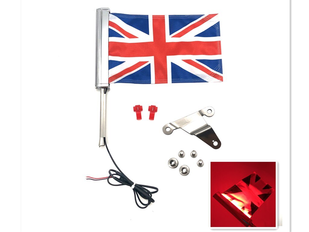 Motorrad LED Licht Bar Runde Flagge Set Halterung Für Honda Goldwing 1800 GL1800 Rechts R 304 Edelstahl 2018 2019 2020 