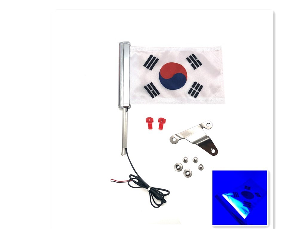 Motorrad LED Licht Bar Runde Flagge Set Halterung Für Honda Goldwing 1800 GL1800 Rechts R 304 Edelstahl 2018 2019 2020 