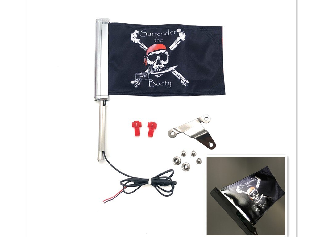 Motorrad LED Licht Bar Runde Flagge Set Halterung Für Honda Goldwing 1800 GL1800 Rechts R 304 Edelstahl 2018 2019 2020 