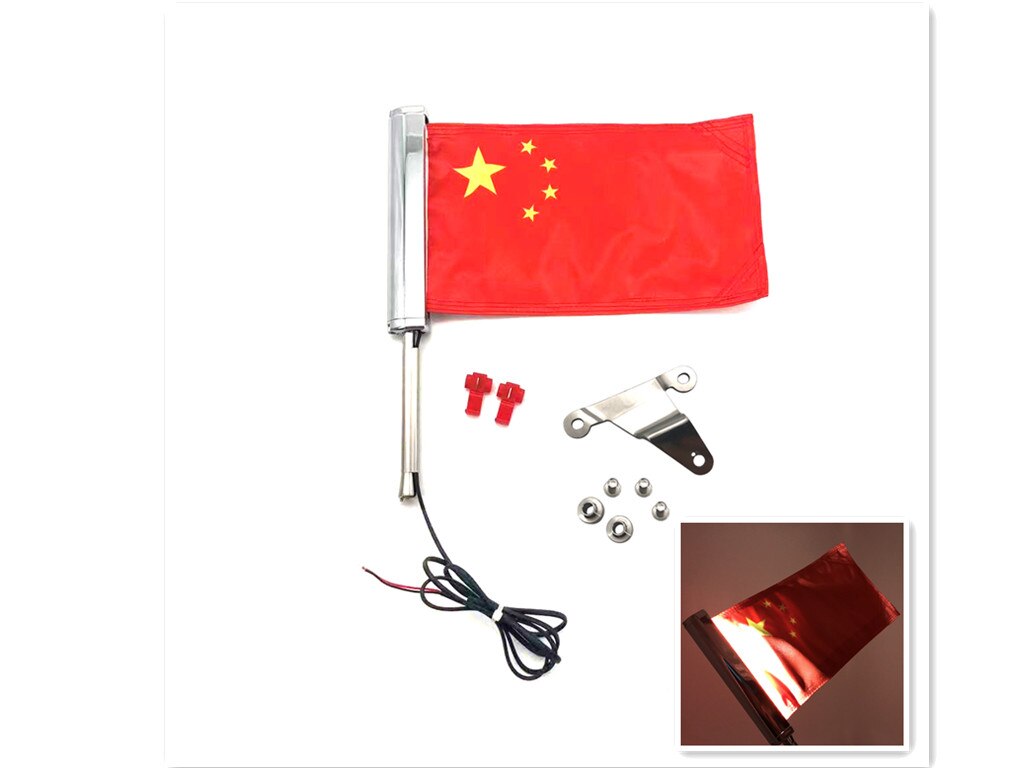 Motorrad LED Licht Bar Runde Flagge Set Halterung Für Honda Goldwing 1800 GL1800 Rechts R 304 Edelstahl 2018 2019 2020 