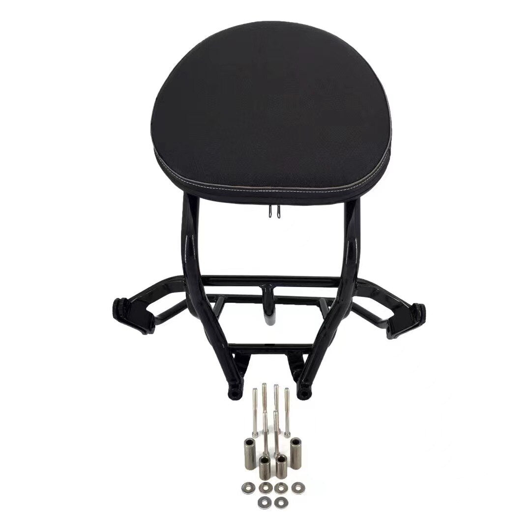 Panical Motorcycle Passenger Backrest Pad Post Mat Rest Travel Rack Set For BMW K1600B Bagger 2018-2023 Black Back Cushion