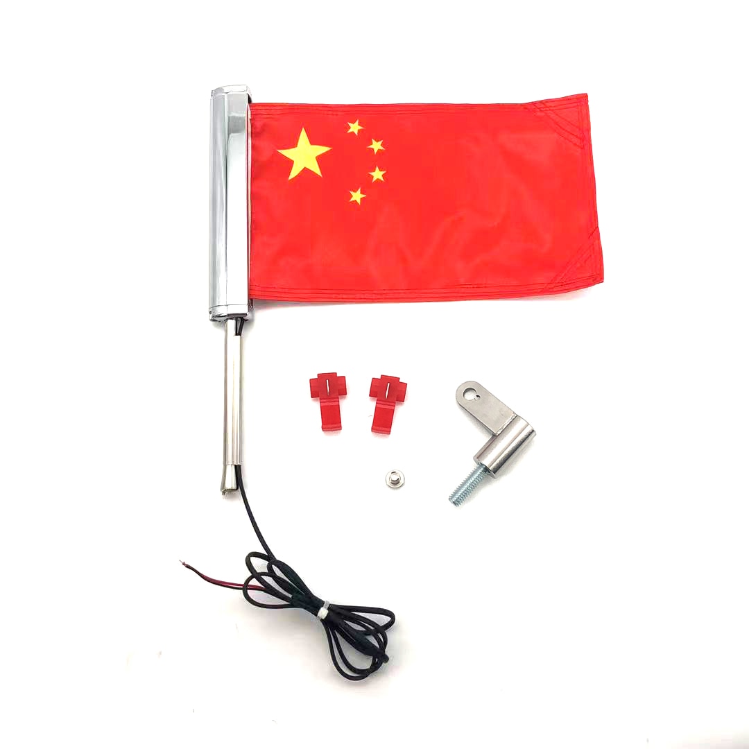 Motorrad-Flagge für Gepäckstangenmontage auf der Rückseite für Harley-Davidson Street Glide Sportsman 883 Serie CH MG YG HG HD 2014–2023 L