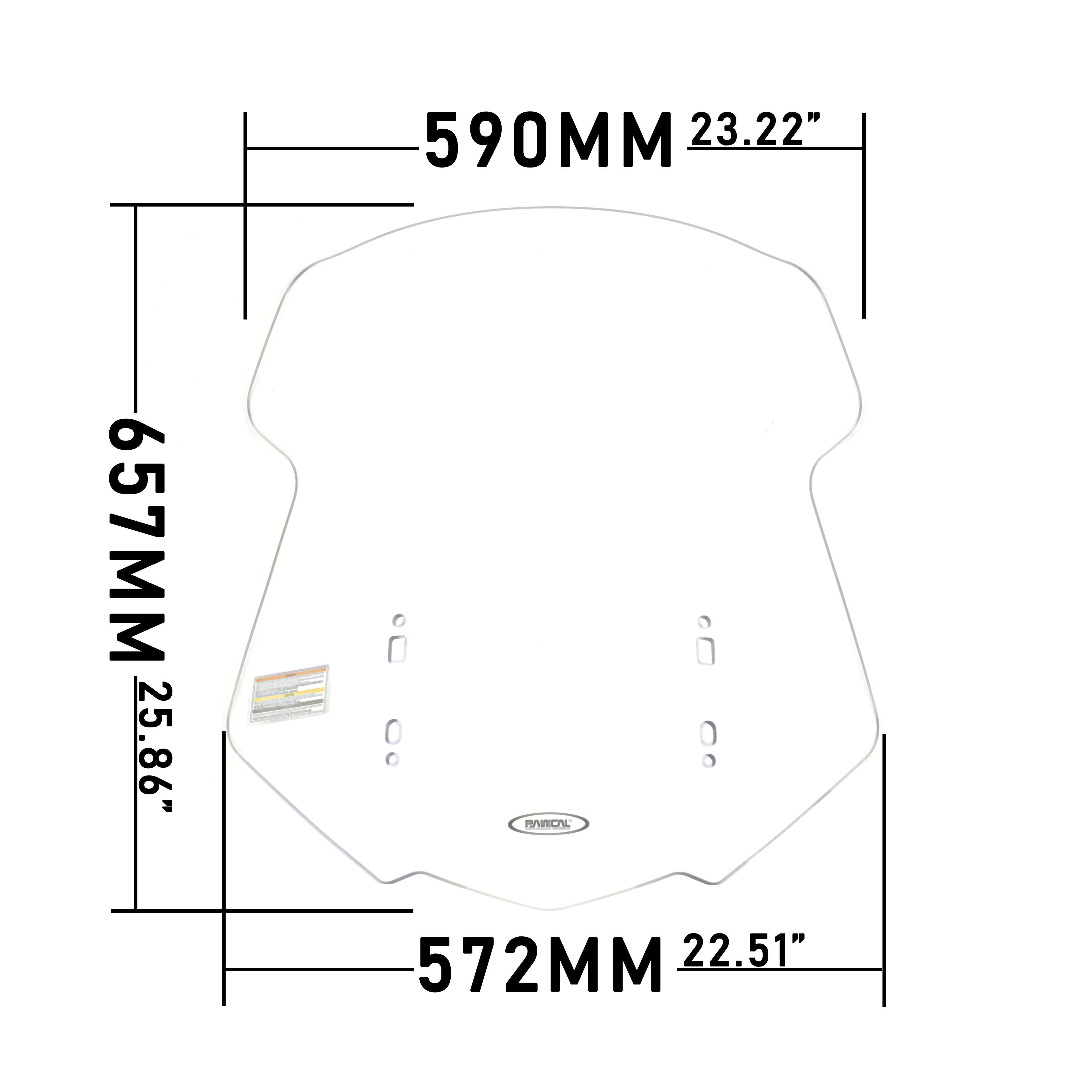 PANICAL HEIGHTENING ENLARGING FRONT WINDSHIELD