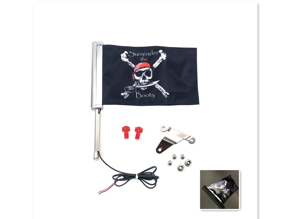 Motorrad Stamm LED Licht Bar Runde Flagge Set Halterung Für Honda Gold Wing 1800 GL1800 Links L 304 Edelstahl 2018-2020