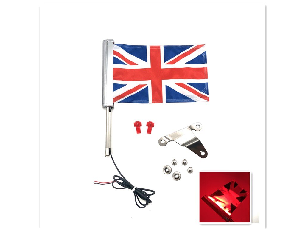 Motorrad Stamm LED Licht Bar Runde Flagge Set Halterung Für Honda Gold Wing 1800 GL1800 Links L 304 Edelstahl 2018-2020