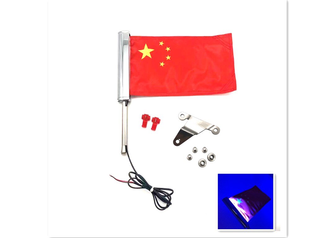 Motorrad Stamm LED Licht Bar Runde Flagge Set Halterung Für Honda Gold Wing 1800 GL1800 Links L 304 Edelstahl 2018-2020