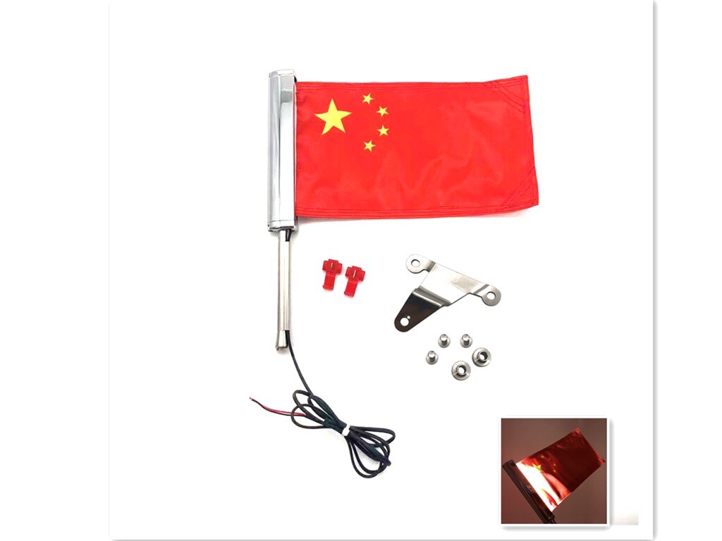 Motorrad Stamm LED Licht Bar Runde Flagge Set Halterung Für Honda Gold Wing 1800 GL1800 Links L 304 Edelstahl 2018-2020