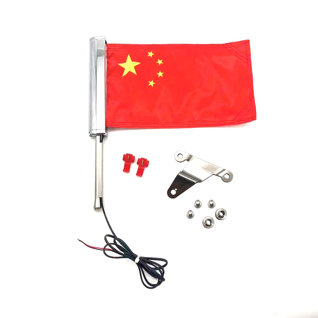 Motorrad Stamm LED Licht Bar Runde Flagge Set Halterung Für Honda Gold Wing 1800 GL1800 Links L 304 Edelstahl 2018-2020