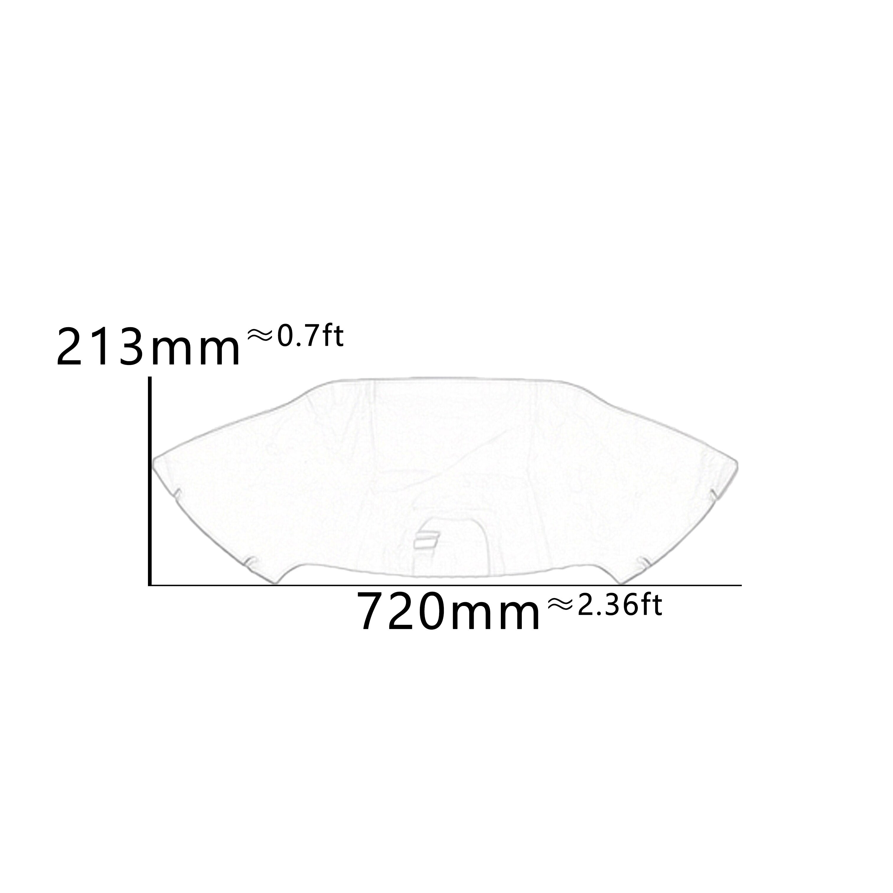 PANICAL Motorrad Frontscheibe Verkleidung Windabweiser Windschutzscheibe für Harley Davidson Dual Lamp Glide Road Glide 2015–2023