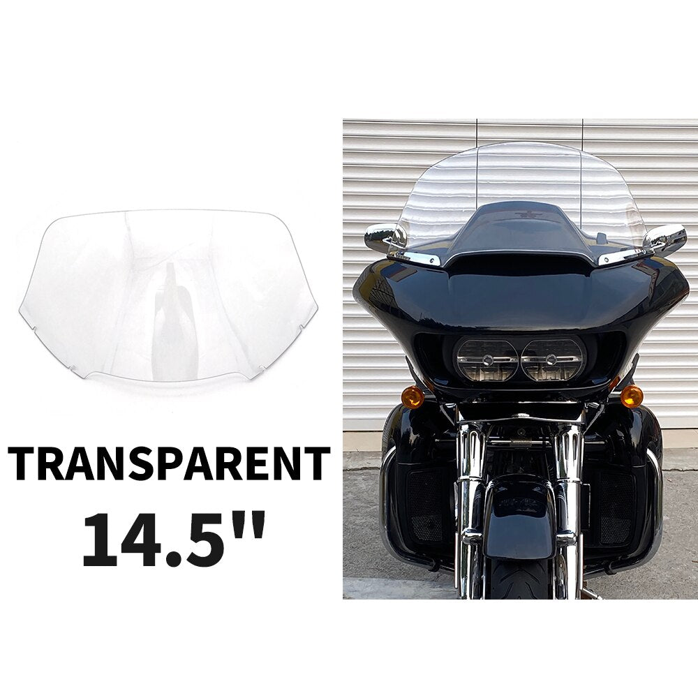 Panical Windscreen Windshield For Harley Double Light Road Gliding Dark Gray Transparent Wind Shield Screen Exterior Parts 2015-2023 PC