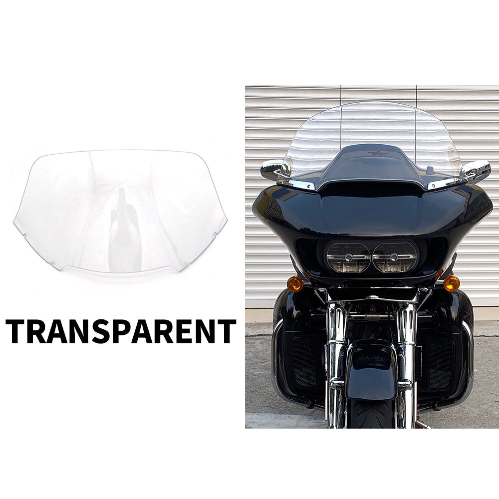 Panical Windscreen Windshield For Harley Double Light Road Gliding Dark Gray Transparent Wind Shield Screen Exterior Parts 2015-2023 PC