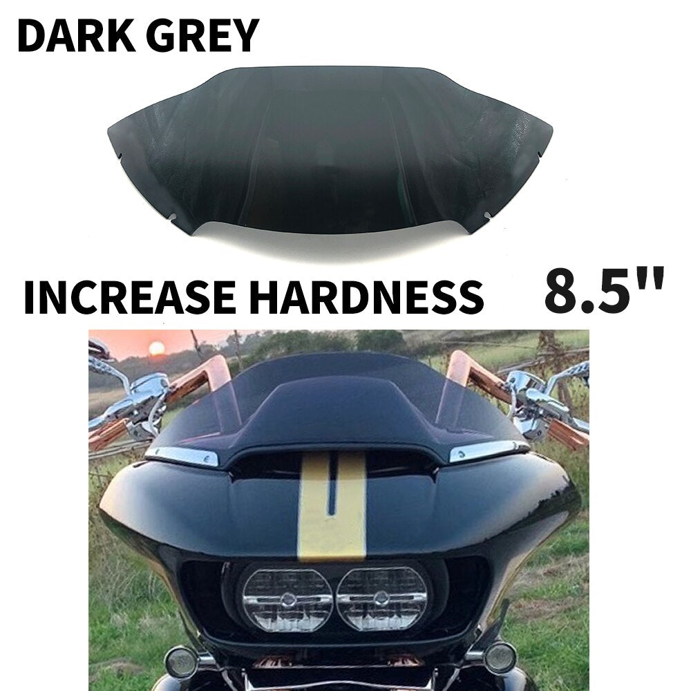 Panical Windscreen Windshield For Harley Double Light Road Gliding Dark Gray Transparent Wind Shield Screen Exterior Parts 2015-2023 PC