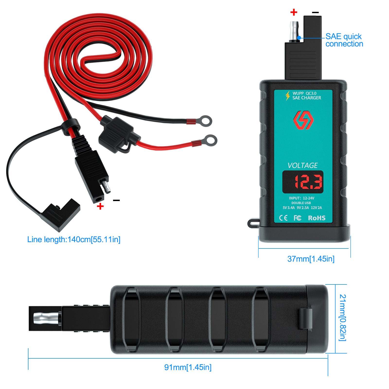 Panical For Honda Goldwing GL1800 F6B 2018-2026 Non-destructive installation Phone Battery Charger Dual USB Accessory Socket